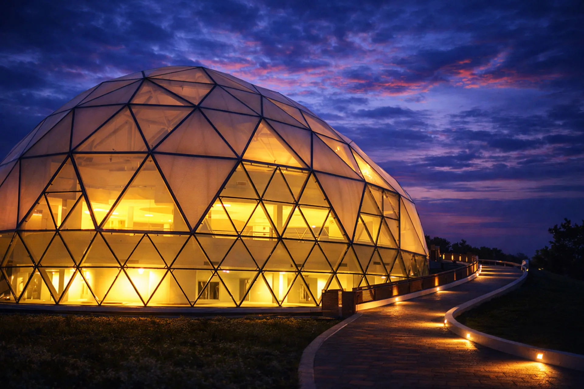 ETFE + Glass Complex Dome — Ozone Head Office